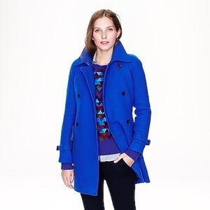 J. Crew Boulevard Trench Stadium Cloth Coat Sz 0